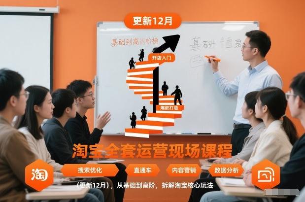 淘宝全套运营现场课程(更新12月)，从基础到高阶，拆解淘宝核心玩法-heijinzy