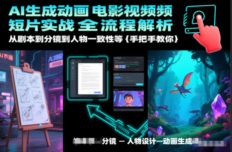 AI生成动画电影视频短片实战全流程解析，从剧本到分镜到人物一致性等手把手教你-heijinzy