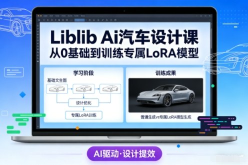 Liblib Ai汽车设计课，从0基础文生图，到教你训练专属设计和风格LoRA模型-heijinzy