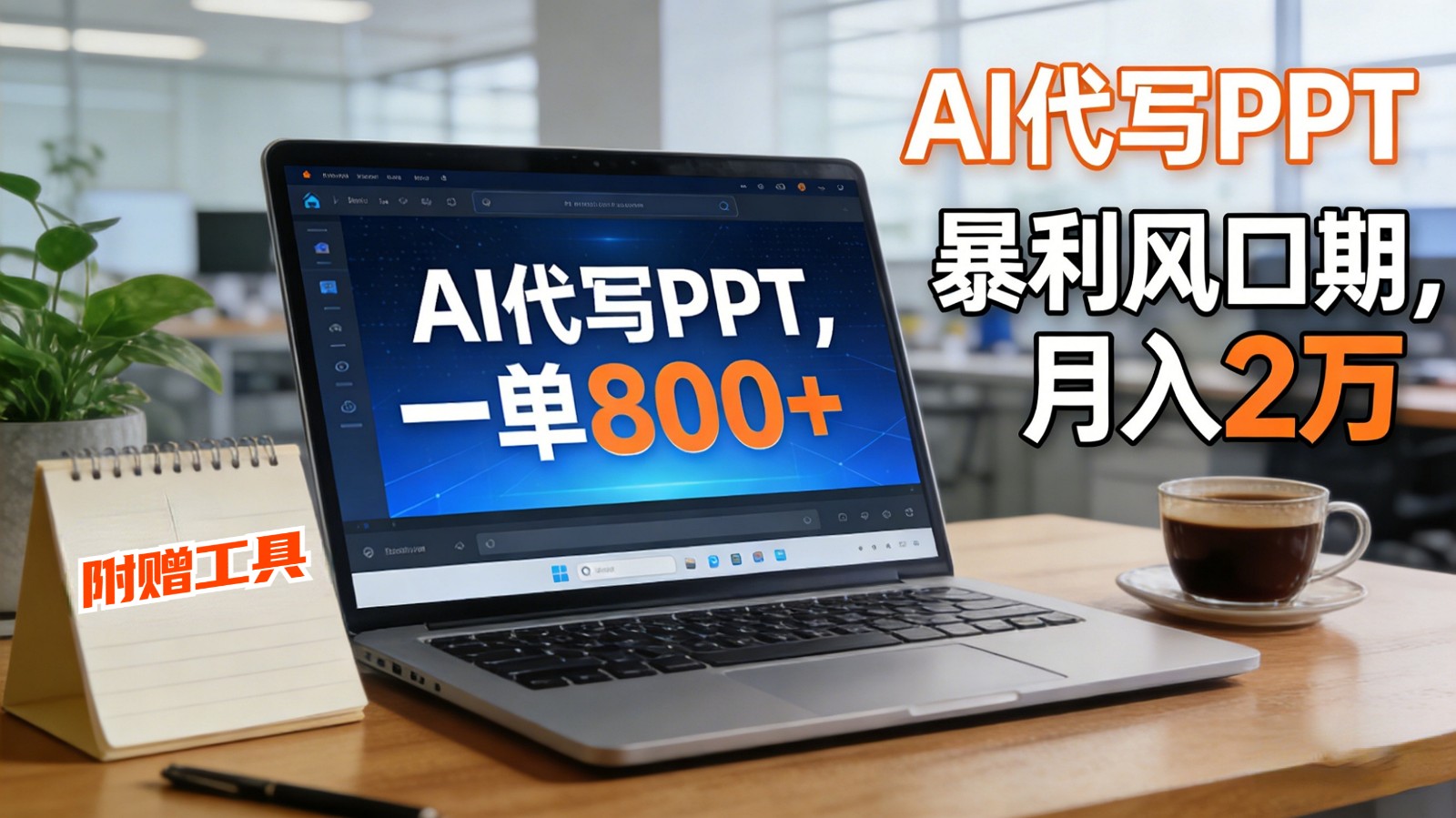 AI 代写做 PPT！一单狂赚 800+，风口期月入 2 万(工具 + 提示词直接送)-heijinzy