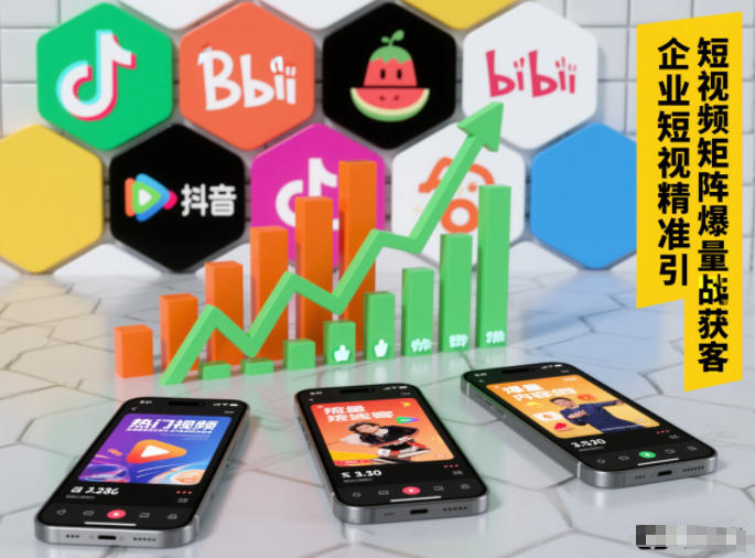 企业短视频精准引流矩阵获客，短视频矩阵爆量战法-heijinzy