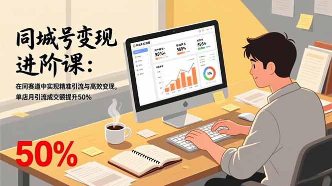 同城号变现进阶课：在同城赛道中实现精准引流与高效变现，单店月引流成交额提升50%-heijinzy