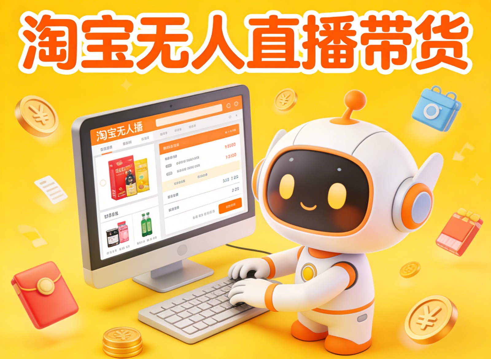 淘宝无人直播带货，24小时自动卖货，月佣金1W+，不违规不封号，不用露脸-heijinzy
