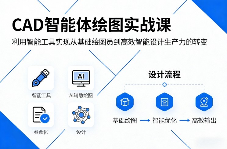 CAD智能体绘图实战课，利用智能工具，实现从基础绘图员到高效智能设计生产力的转变-heijinzy