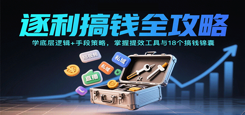 逐利搞钱全攻略：学底层逻辑+手段策略，掌握提效工具与18个搞钱锦囊(更新11月)-heijinzy