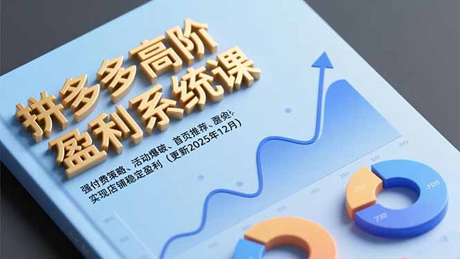 拼多多高阶盈利系统课，强付费策略、活动爆破、首页推荐，实现店铺稳定盈利(更新12月-heijinzy