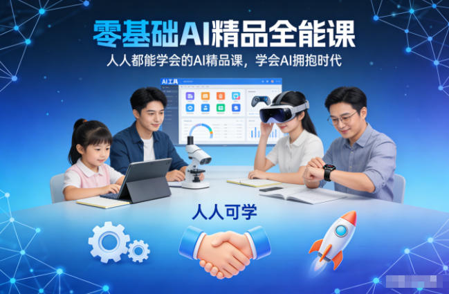 零基础AI精品全能课，人人都能学会的AI精品课，学会AI拥抱时代-heijinzy