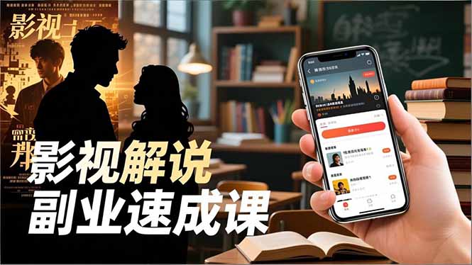 Tk影视解说副业速成课，软件安装、全流程实操、爆款预设，新手两周变现-heijinzy