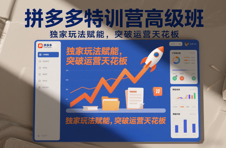 拼多多特训营高阶班，独家玩法赋能，突破运营天花板(更新26年2月)-heijinzy