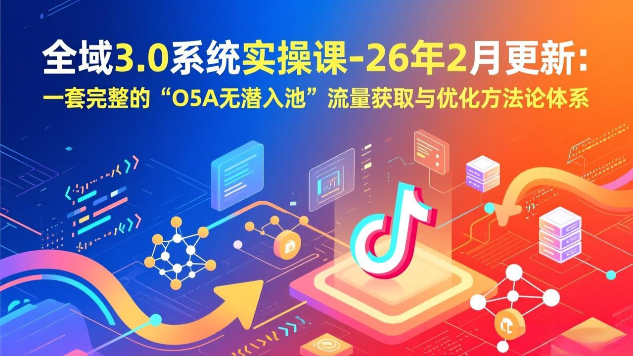 全域3.0系统实操课-26年2月更新：一套完整的“O5A无潜入池”流量获取与优化方法论体系-heijinzy
