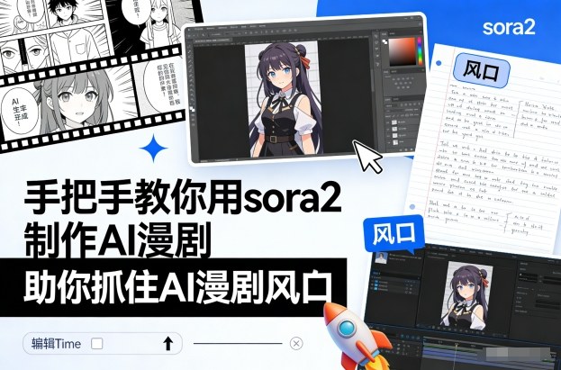 手把手教你用sora2制作AI漫剧，助你抓住AI漫剧风口-heijinzy