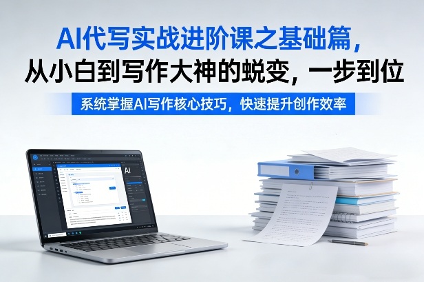 AI代写实战进阶课之基础篇，从小白到写作大神的蜕变，一步到位【揭秘】-heijinzy