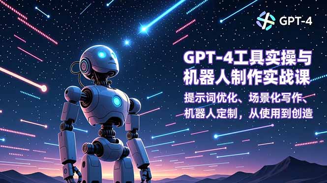 GPT-4工具实操与机器人制作实战课：提示词优化、场景化写作、机器人定制，从使用到创造-heijinzy