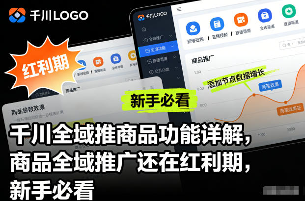 千川全域推商品功能详解，商品全域推广还在红利期，新手必看-heijinzy
