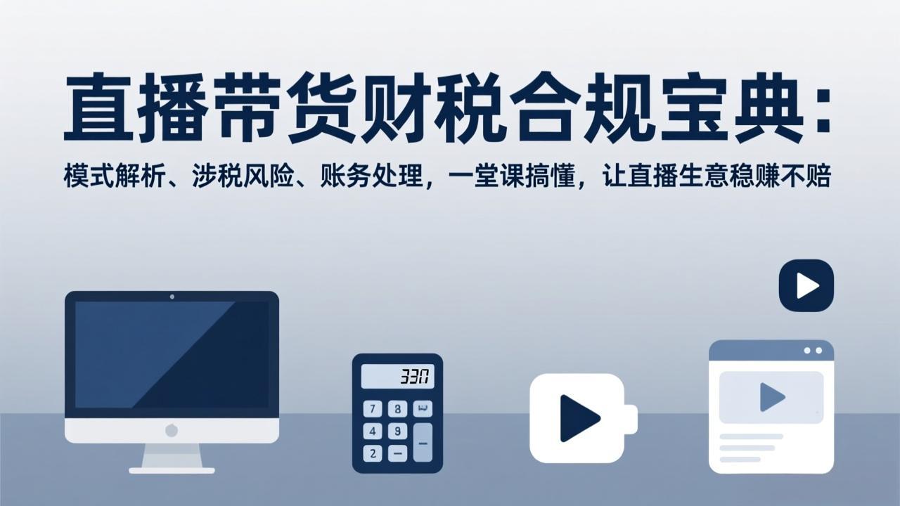 直播带货财税合规宝典：模式解析、涉税风险、账务处理，一堂课搞懂，让直播生意稳赚不赔-heijinzy