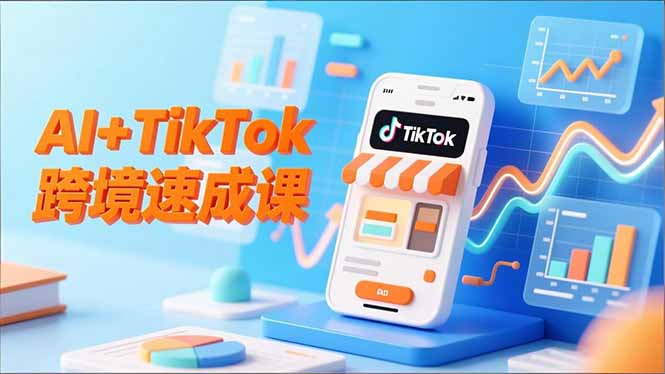 AI+TikTok跨境速成课，智能翻译、店铺定位、流程拆解，7天高效上线运营-heijinzy