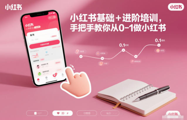 小红书基础+进阶培训，手把手教你从0-1做小红书-heijinzy