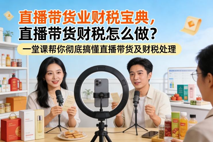 直播带货业财税宝典，直播带货财税怎么做？一堂课帮你彻底搞懂直播带货及财税处理-heijinzy
