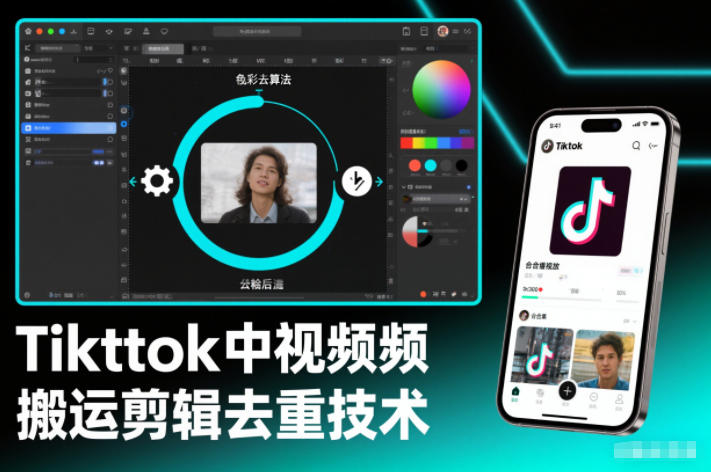 Tiktok中视频纯搬运剪辑去重技术，外来技术，自行测试-heijinzy