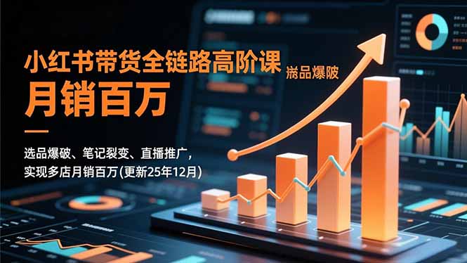 小红书带货全链路高阶课，选品爆破、笔记裂变、直播推广，实现多店月销百万(更新25年12月-heijinzy