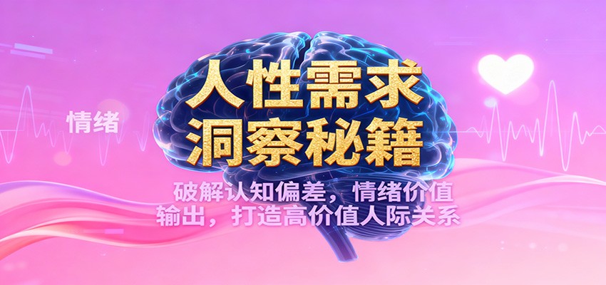 人性需求洞察秘籍，破解认知偏差，情绪价值输出，打造高价值人际关系-heijinzy