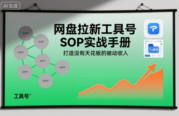 网盘拉新工具号SOP实战手册，打造没有天花板的被动收入-heijinzy