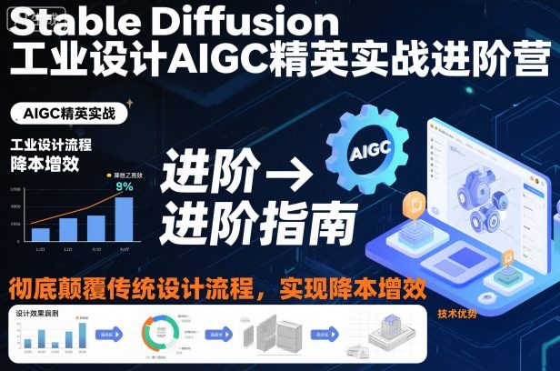 Stable Diffusion工业设计AIGC精英实战进阶营，彻底颠覆传统设计流程，实现降本增效-heijinzy