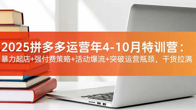 2025拼多多运营年4-10月特训营：暴力起店+强付费策略+活动爆流+突破运营瓶颈，干货拉满-heijinzy