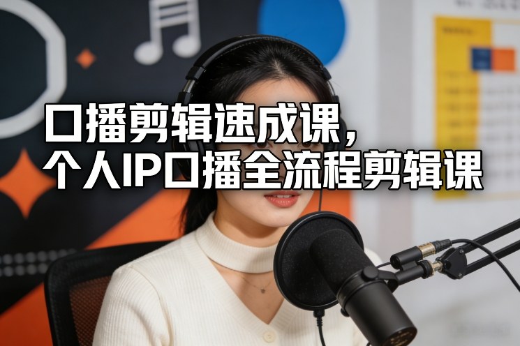 口播剪辑速成课，个人IP口播全流程剪辑课-heijinzy