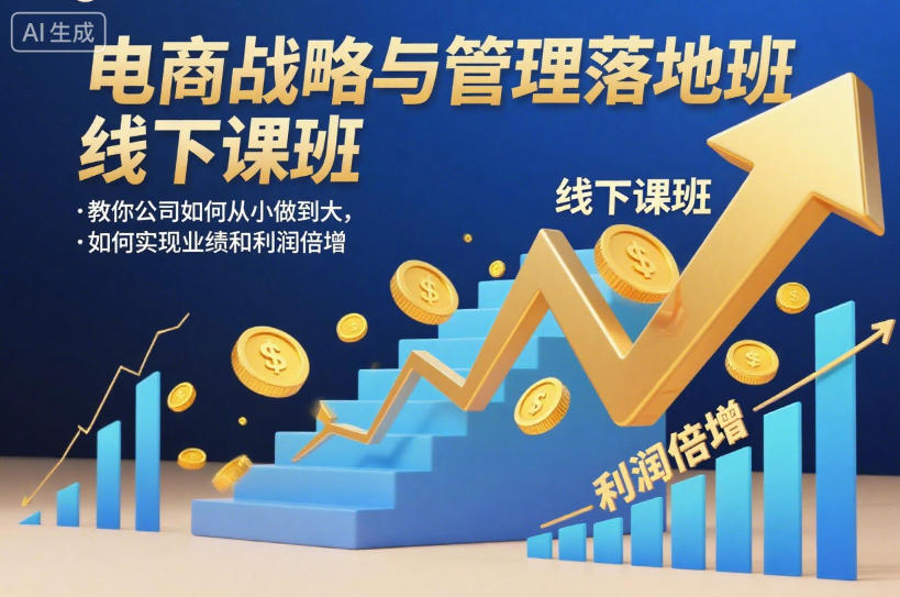 电商战略与管理落地班线下课，教你公司如何从小做到大，如何实现业绩和利润倍增【录音】-heijinzy