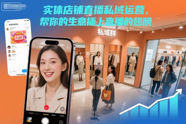 实体店铺直播私域运营，帮你的生意插上直播的翅膀-heijinzy