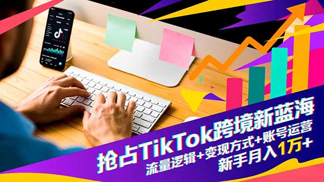 抢占TikTok跨境新蓝海：流量逻辑+变现方式+账号运营，新手月入1万+-heijinzy