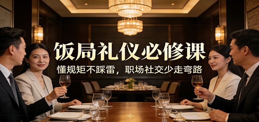 公众号收费文章：《饭局礼仪必修课：懂规矩不踩雷，职场社交少走弯路》-heijinzy