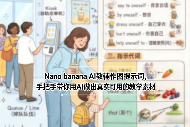 Nano banana AI教辅作图提示词，手把手带你用AI做出真实可用的教学素材-heijinzy
