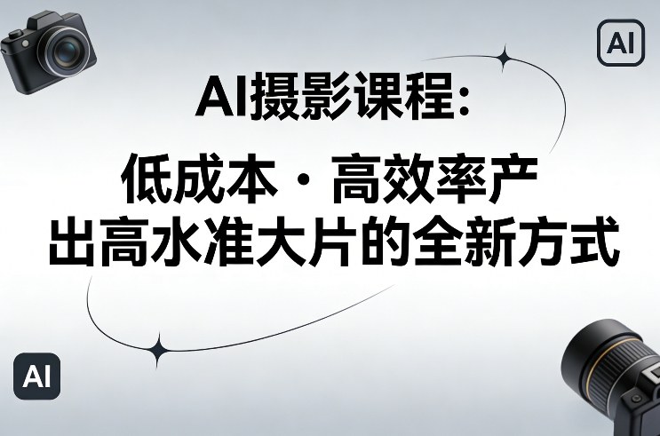 AI摄影课程，低成本高效率产出高水准大片的全新方式-heijinzy