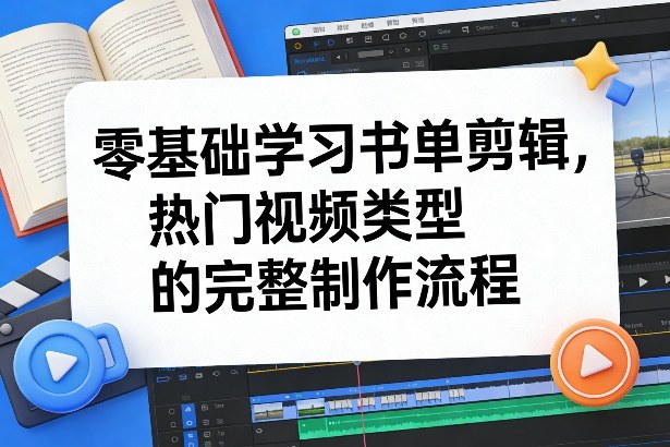 零基础学习书单剪辑，热门视频类型的完整制作流程(更新2026)-heijinzy