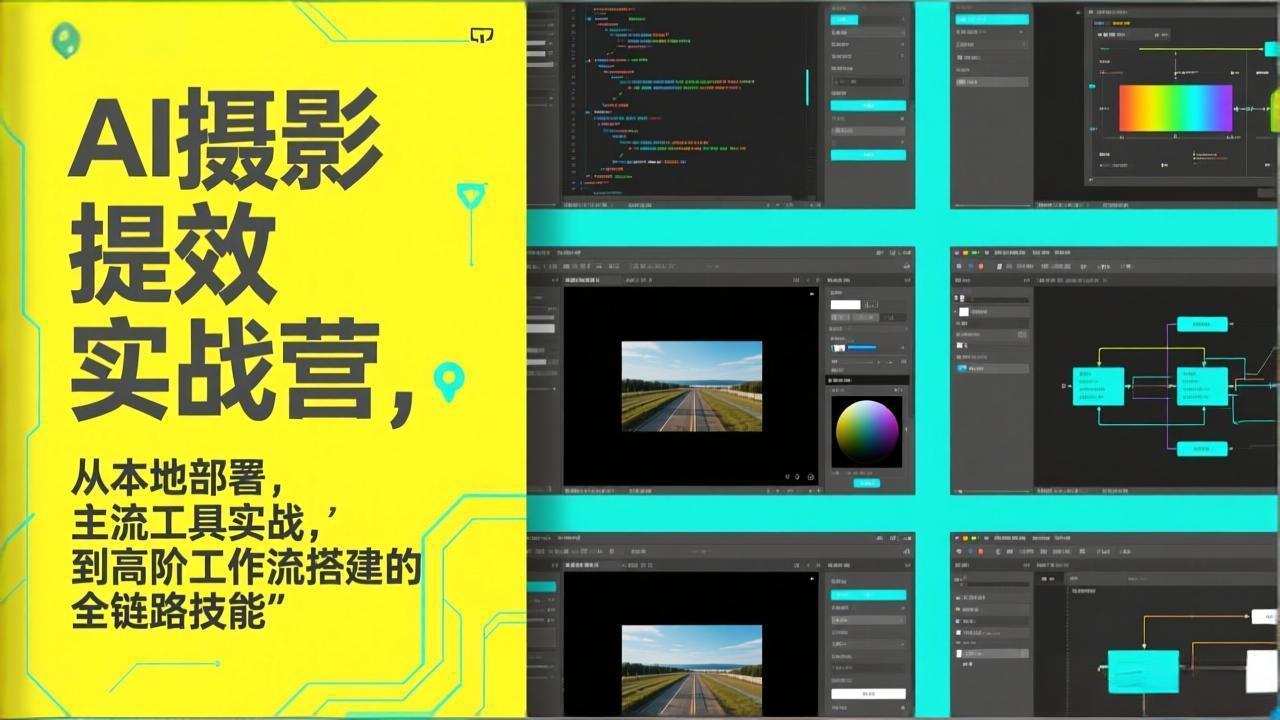 AI+摄影提效实战营，从本地部署，主流工具实战，到高阶工作流搭建的全链路技能-heijinzy