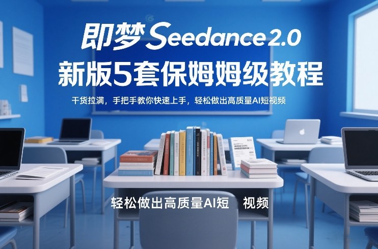 即梦Seedance2.0新版5套保姆级教程，干货拉满，手把手教你快速上手，轻松做出高质量AI短视频-heijinzy