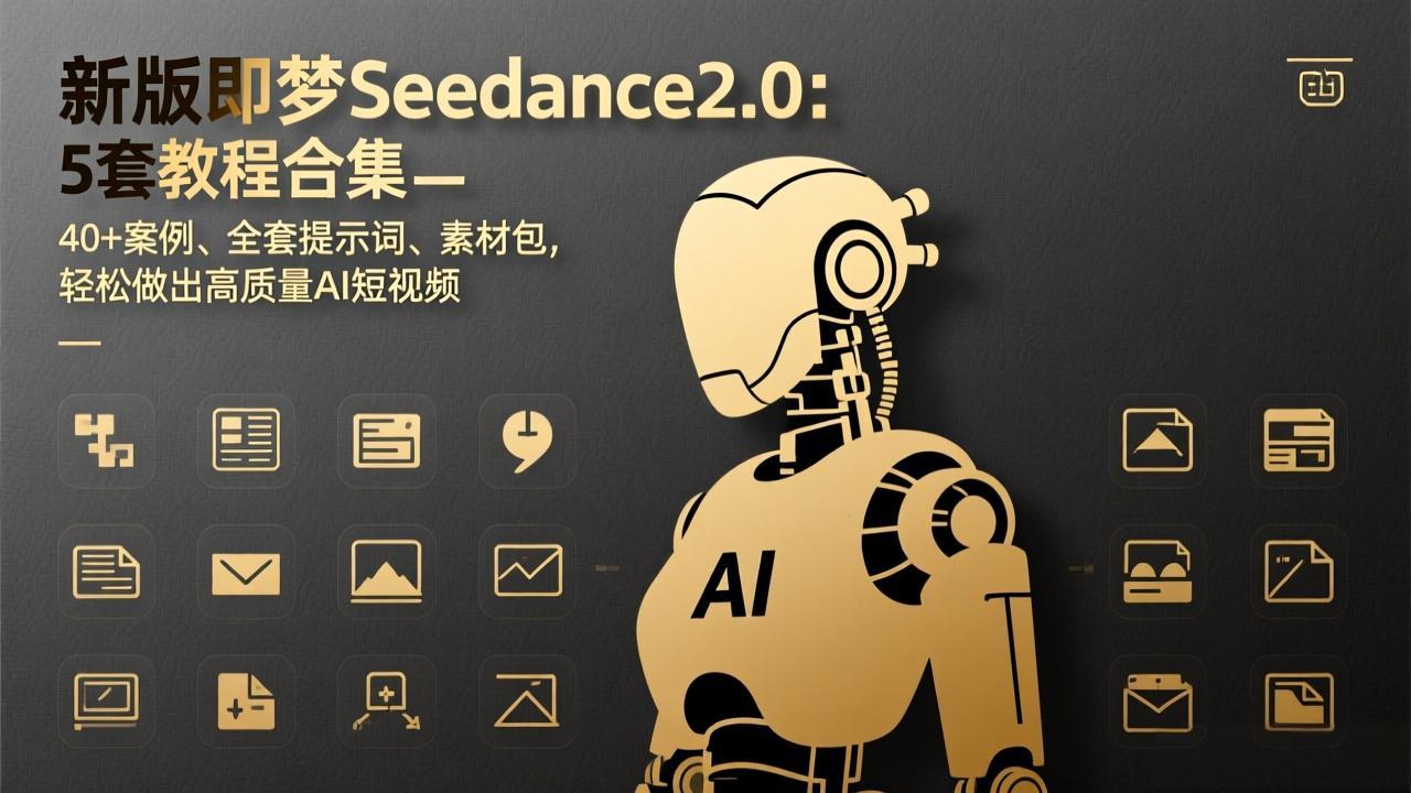 新版即梦Seedance2.0：5套教程合集，40+案例、全套提示词、素材包，轻松做出高质量AI短视频-heijinzy