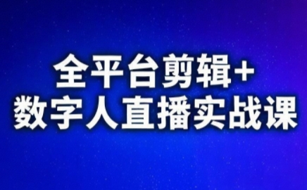 视频号、快手、抖音全平台剪辑+数字人直播实战课(更新2026)​-heijinzy