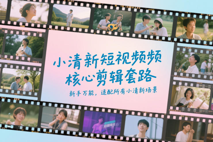 小清新短视频核心剪辑套路，新手万能，适配所有小清新场景-heijinzy