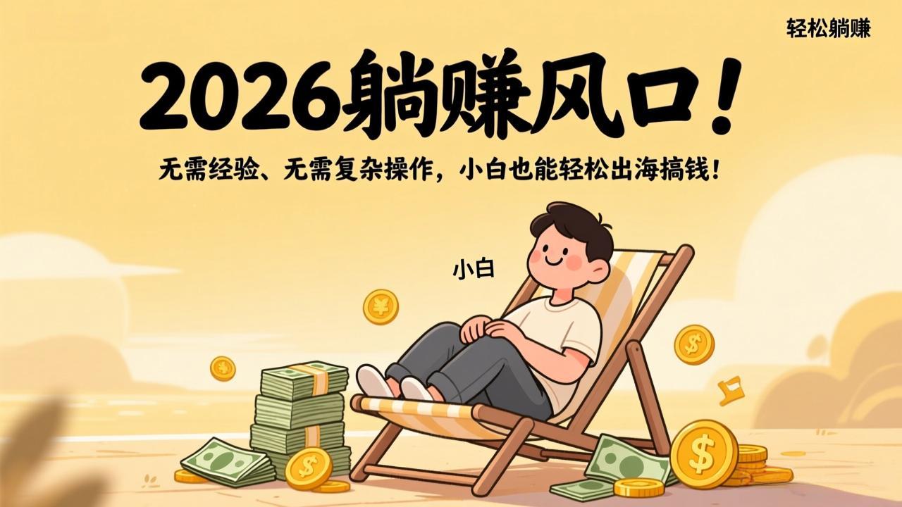 2026躺赚风口！无需经验、无需复杂操作，小白也能轻松出海搞钱！-heijinzy