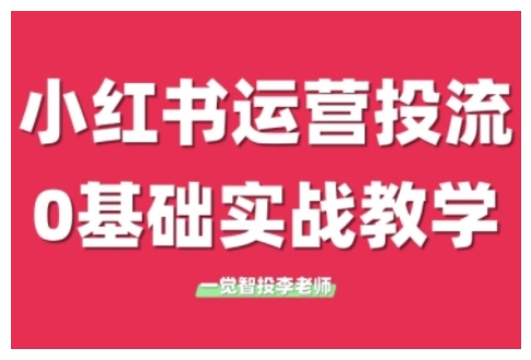 小红书运营投流，小红书广告投放从0到1的实战课，学完即可开始投放(更新26年)-heijinzy