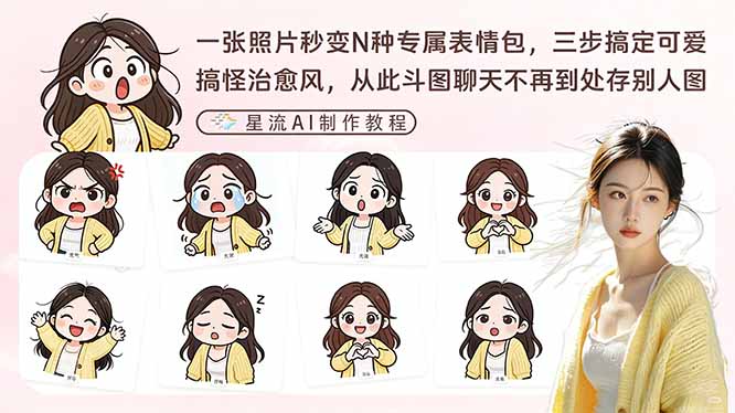 一张照片秒变N种专属表情包，三步搞定可爱搞怪治愈风，从此斗图聊天不再到处存别人图-heijinzy