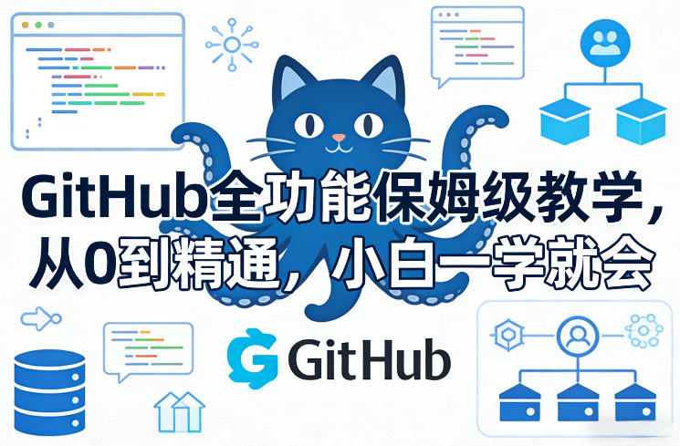 GitHub全功能保姆级教学，从0到精通，小白一学就会-heijinzy
