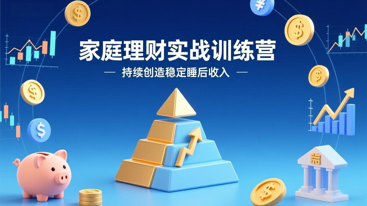 家庭理财实战训练营：从0到1建体系，三阶进阶层层递进，助你持续创造稳定睡后收入-heijinzy
