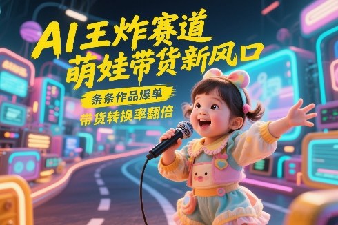 AI王炸赛道，萌娃带货新风口，条条作品爆单，带货转换率翻倍，核心逻辑拆解-heijinzy