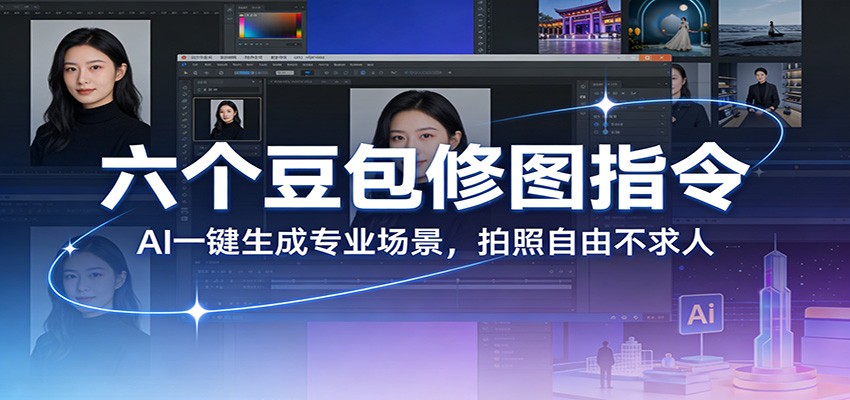 六个豆包修图指令：AI 一键生成专业场景，拍照自由不求人-heijinzy