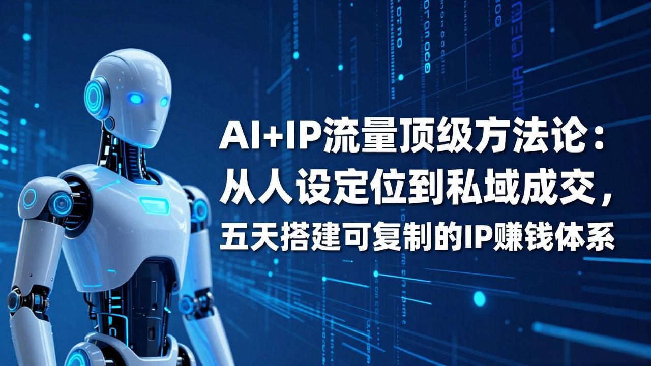 AI+IP顶级方法论：从人设定位到私域成交，五天搭建可复制的IP赚钱体系-heijinzy
