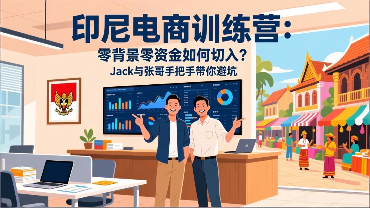 印尼电商训练营：零背景零资金如何切入？Jack与张哥手把手带你避坑-heijinzy